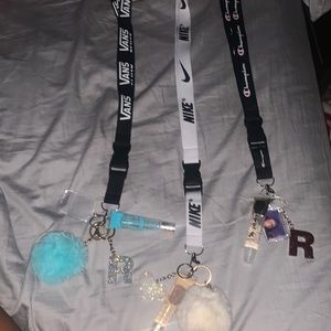 Puff ball keychains